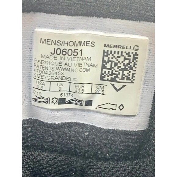 Merrell Men's J06051 Hiking Boots Brown Suede & Mesh Size 9.5 Vibram Sole - Picture 8 of 10